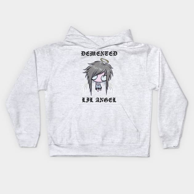 DEMENTED LIL ANGEL (LIGHT) Kids Hoodie by scrims